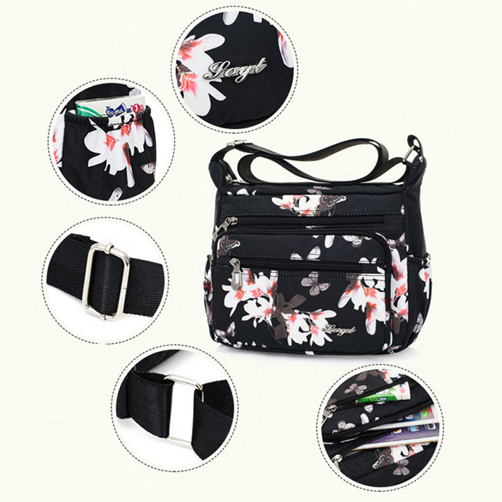 Damen Umhängetasche Multi-Pocket Nylon Schulter Handtasche Geldbörsen Reisetaschen