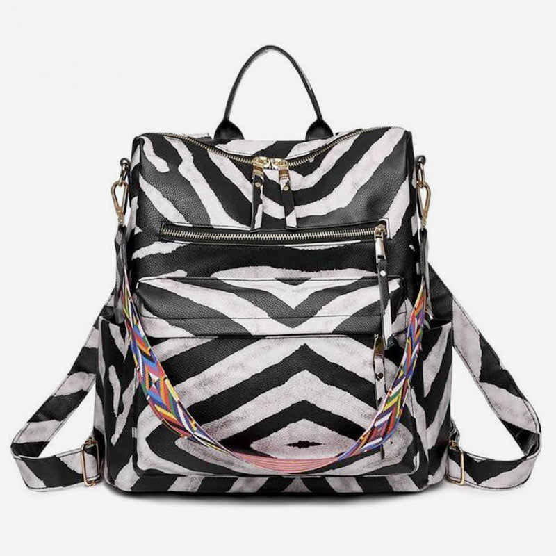 Großer Schulrucksack aus Leder