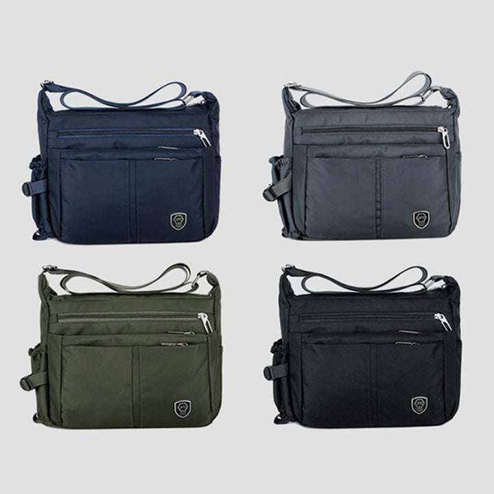 Leichte Umhängetasche aus Nylon mit mehreren Taschen für Herren