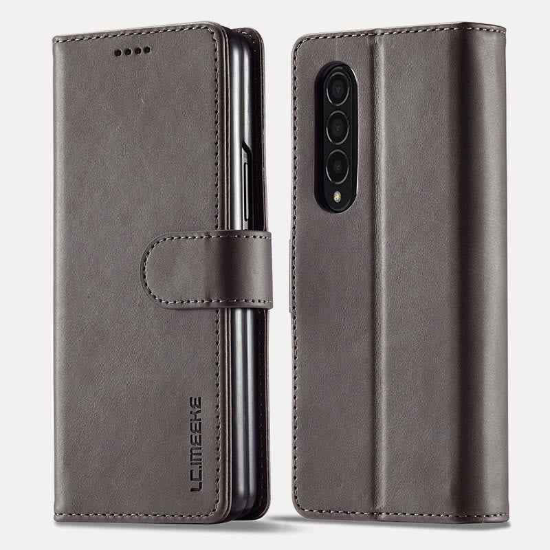 Clamshell-Telefonhülle für Samsung Z Fold Kartenhalter Brieftasche Handy-Schutzhülle