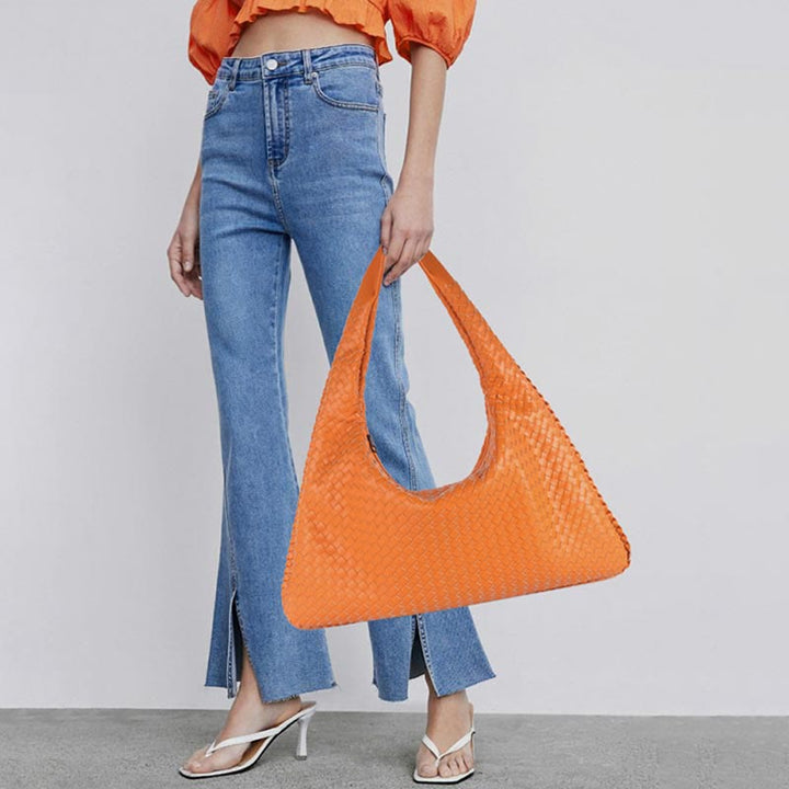 Umhängetasche für Damen, einfarbig, große Kapazität, minimalistische, lässige Handtasche