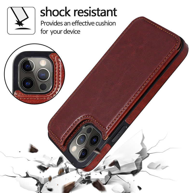 Kompatibel mit iPhone 13 Pro Max Wallet Case Doppelter Magnetverschluss mit Kartenhalter