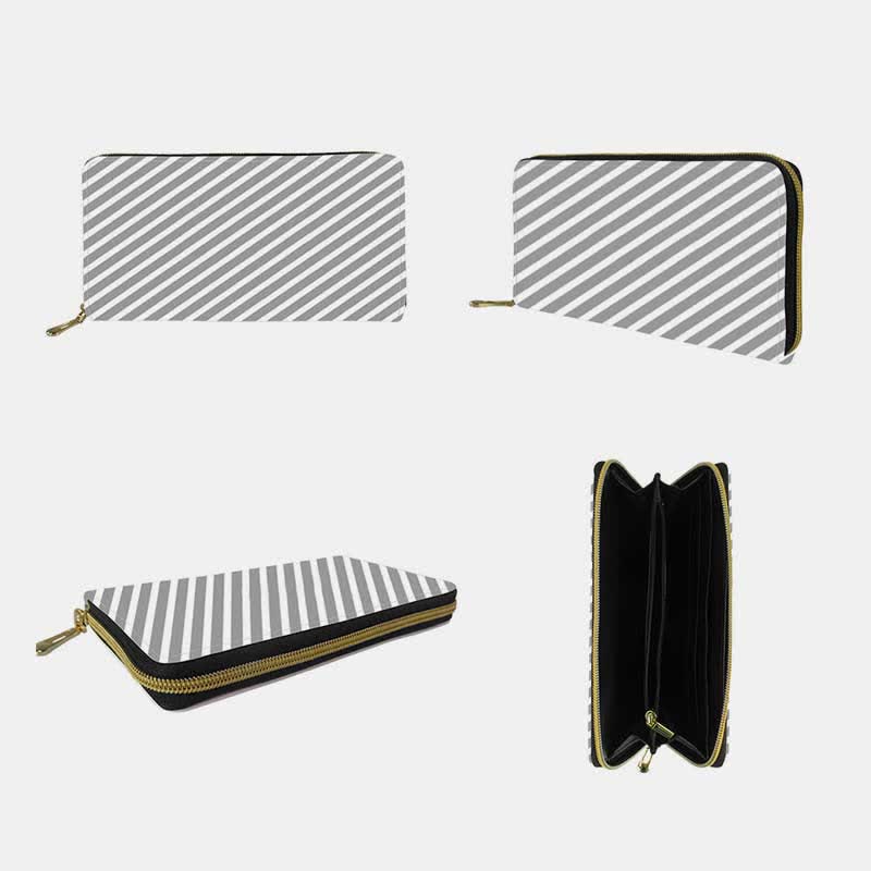 Süße Geldbörse für Damen, großes Fassungsvermögen, mit Rundum-Reißverschluss, Clutch