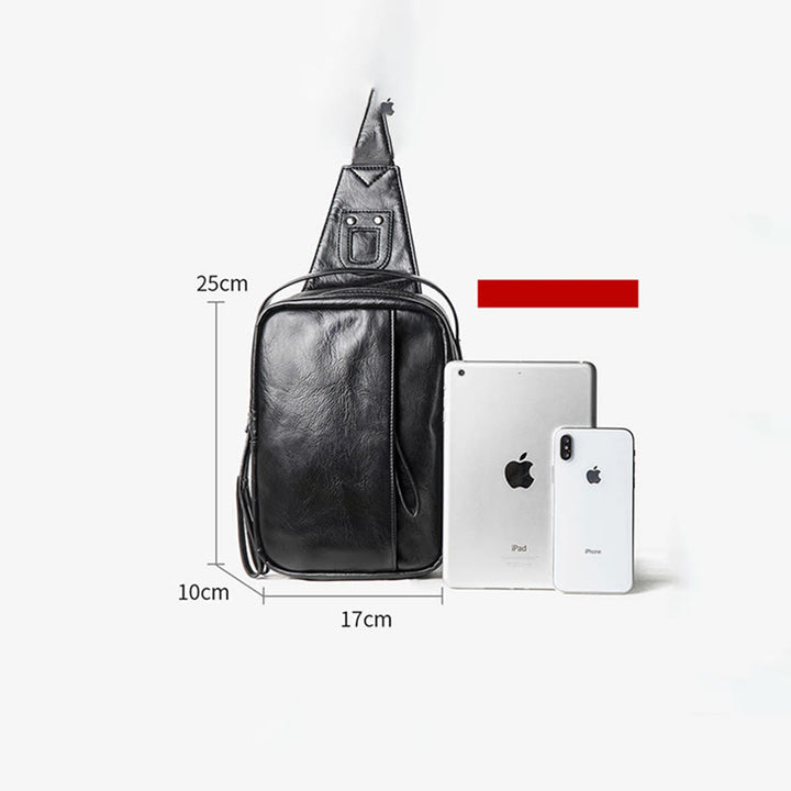Schultertasche für Herren, Freizeit, Sport, Umhängetasche aus Leder