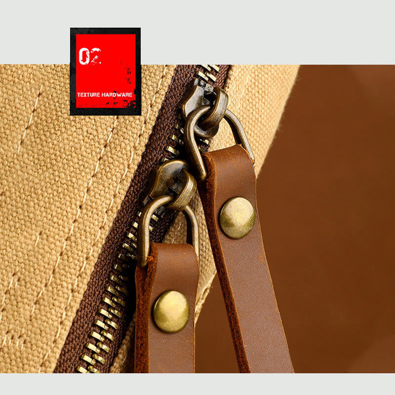 Schultertasche für Herren im Retro-Design, leichte Umhängetasche aus Canvas