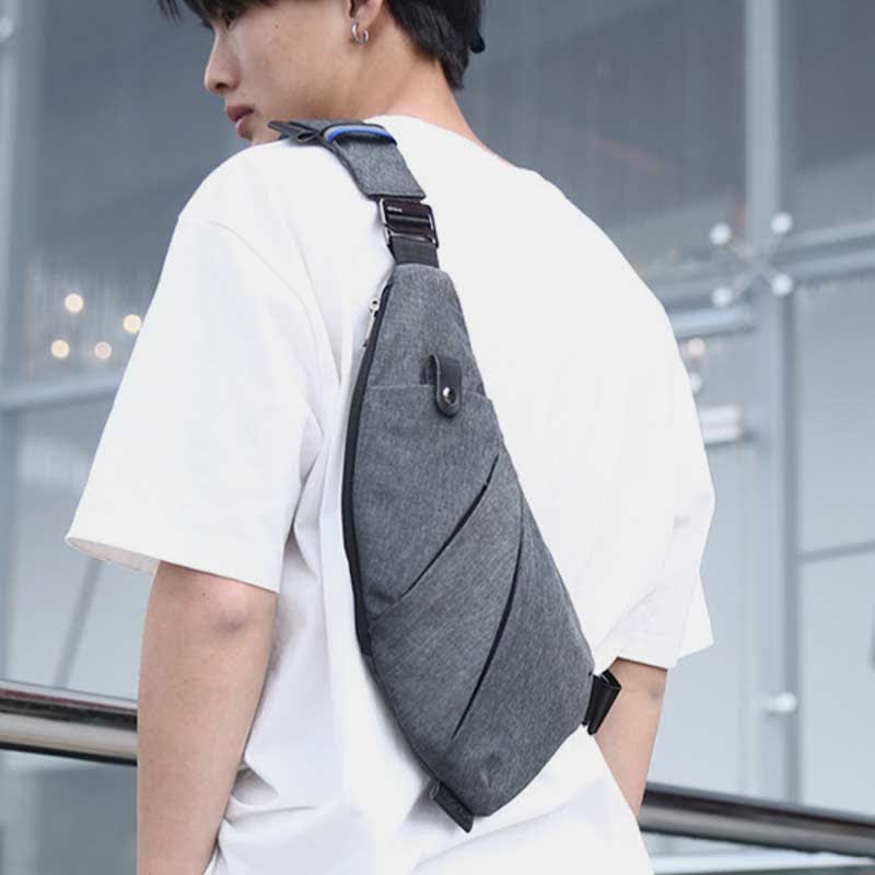 Leichte, langlebige Sling-Brusttasche, wasserdicht, kratzfest, Tagesrucksack, lässige Herren-Geldbörsen
