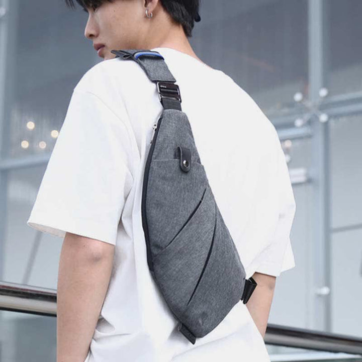 Leichte, langlebige Sling-Brusttasche, wasserdicht, kratzfest, Tagesrucksack, lässige Herren-Geldbörsen