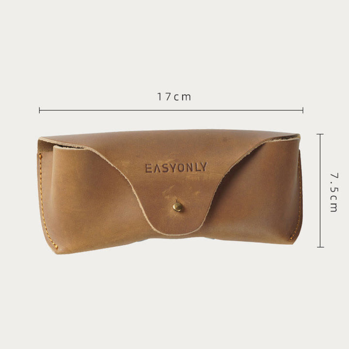 Aufbewahrungstasche für Retro-Brillen, tragbar, leicht, Gürteltasche aus Leder