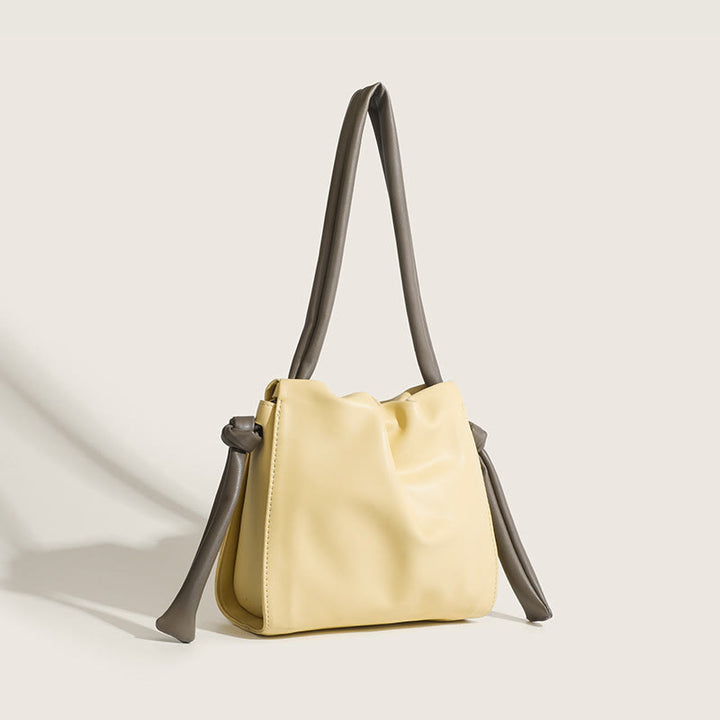 Elegante Umhängetasche für Damen aus weichem Leder mit Wolkenmuster