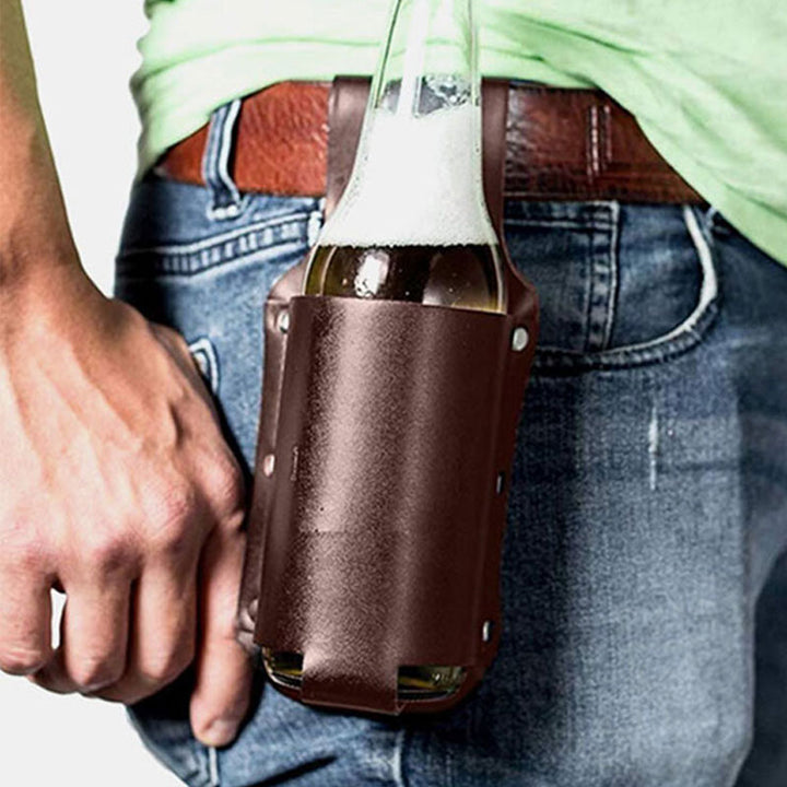 Retro PU Bier Holster Gürteltasche EDC Fit Soda Dose