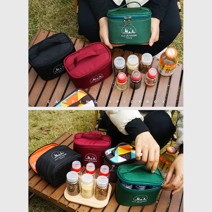 Aufbewahrungstasche für Outdoor-Camping-Grill-Mini-Gewürzflaschen-Set