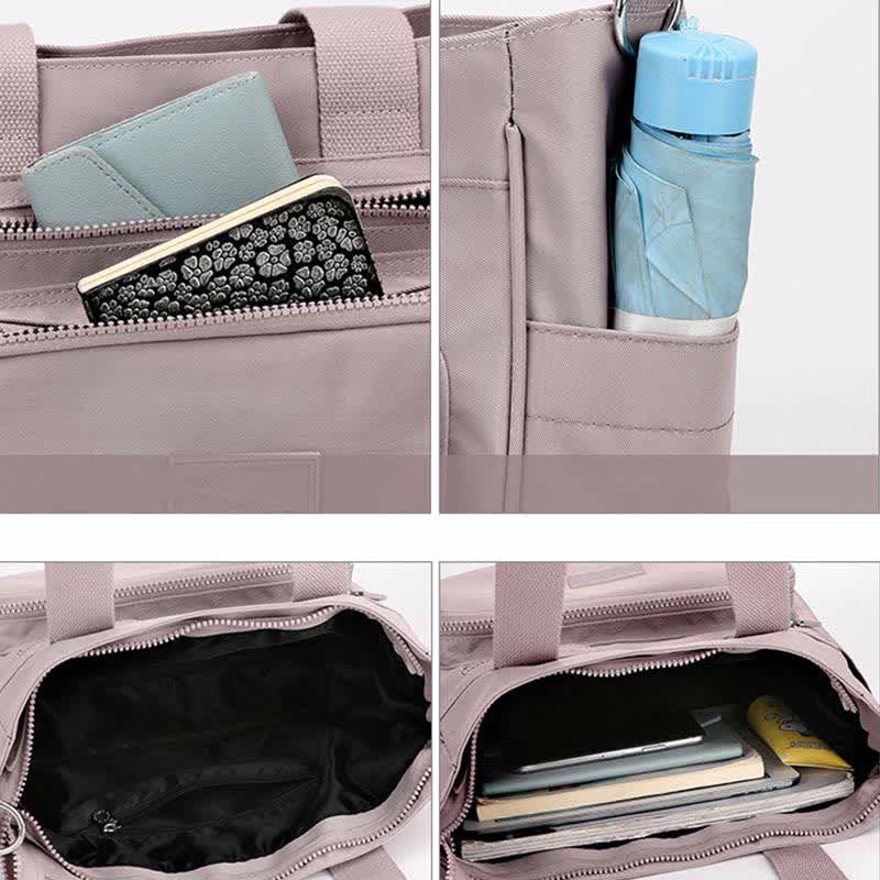 Damen Leichte Handtasche Große Wasserdichte Nylon Umhängetasche Schultertasche Geldbörsen