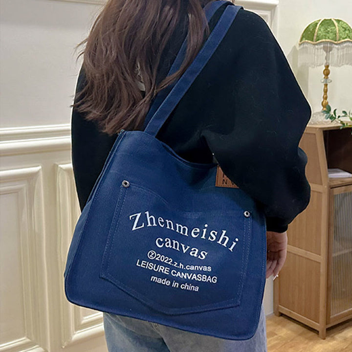Tragetasche für Damen mit minimalistischem Druck, Umhängetasche für den täglichen Pendler