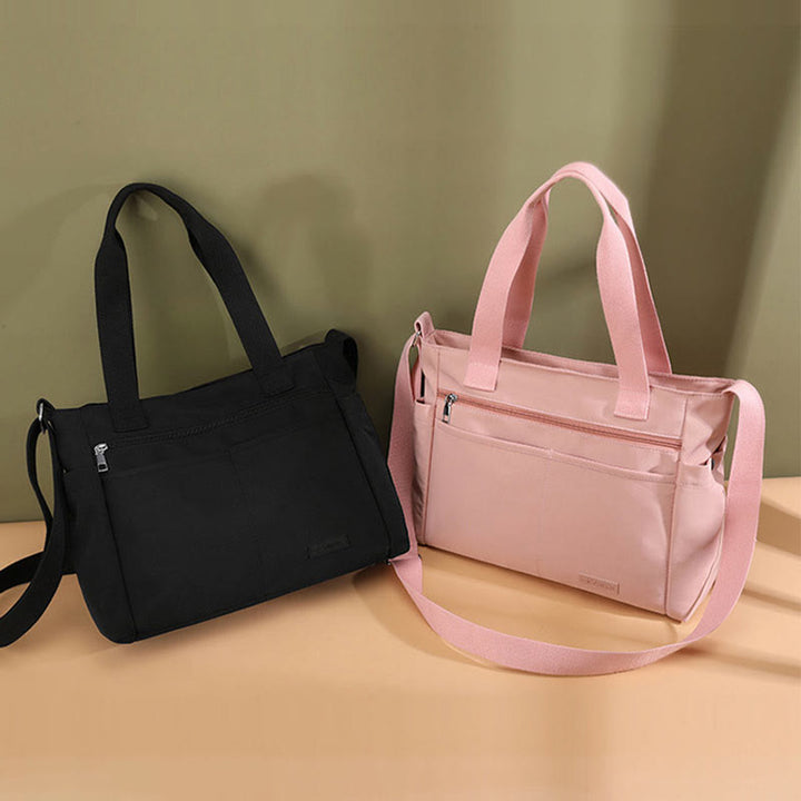 Minimalistische Tragetasche für Damen, große Handtasche aus Nylon für die Schule und Fitness