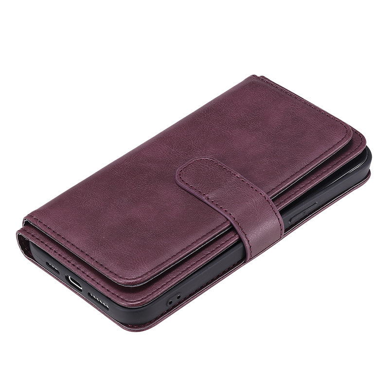iPhone-Wallet-Hülle, leichtes Flip-Case mit Kreditkartenfach