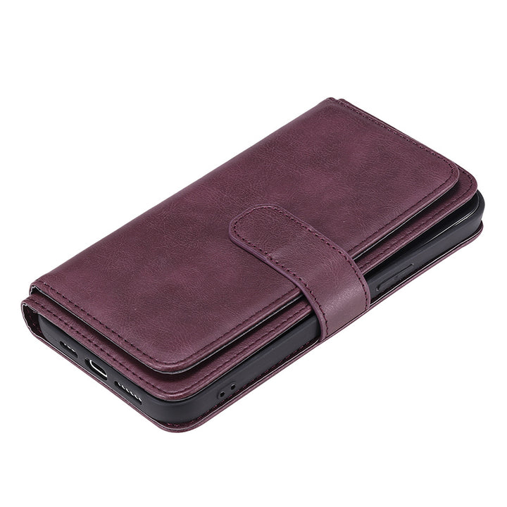 iPhone-Wallet-Hülle, leichtes Flip-Case mit Kreditkartenfach