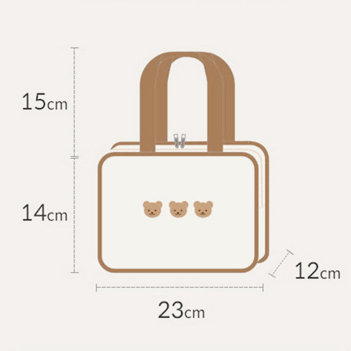 Süße Stickerei Stricken Leinwand Mama Tasche Baby Erwachsene Tragetasche