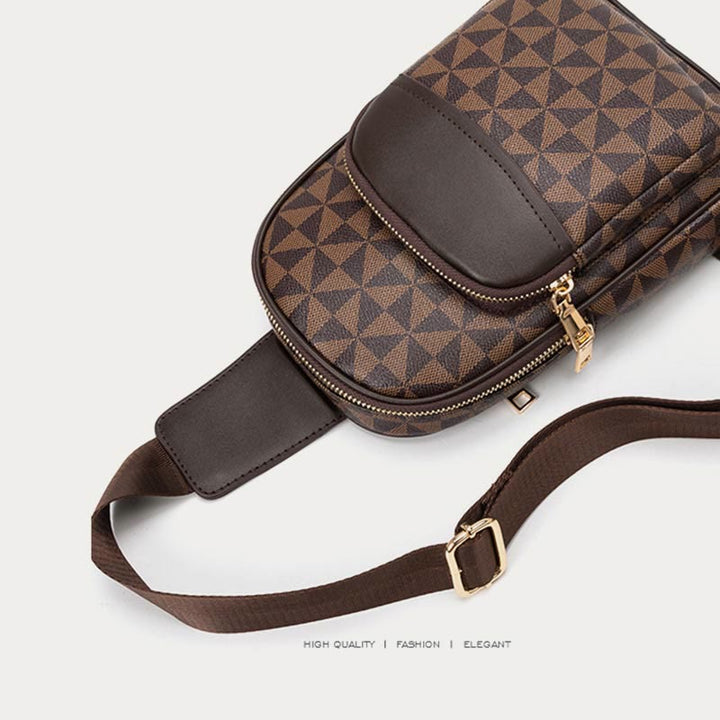 Modische Schultertasche aus Leder für Damen und Herren, stilvolle Brusttasche