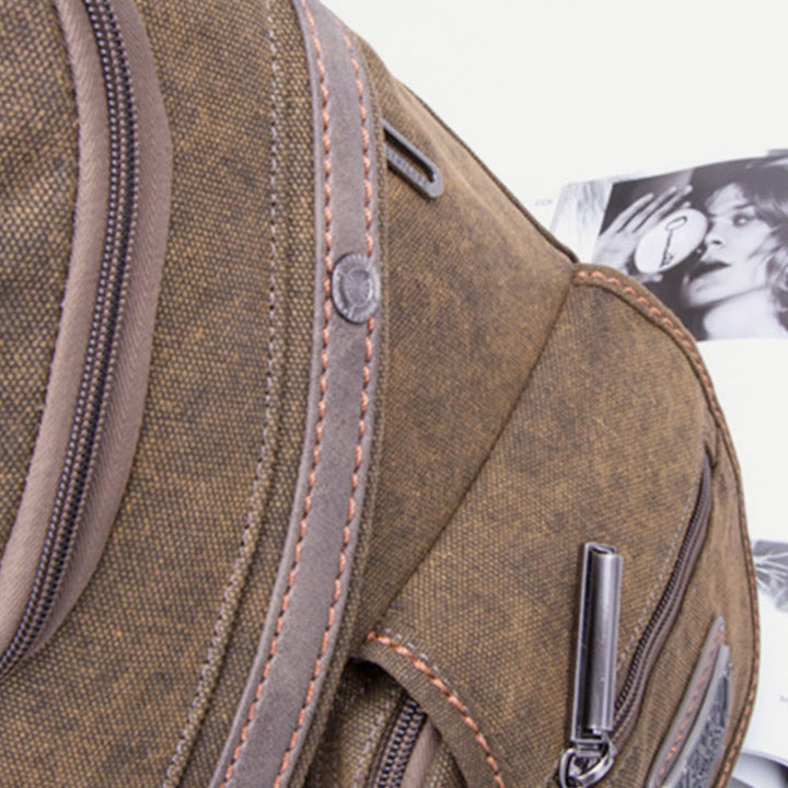 Schultertasche für Herren, multifunktionale Brusttasche aus Canvas für Freizeit und Outdoor