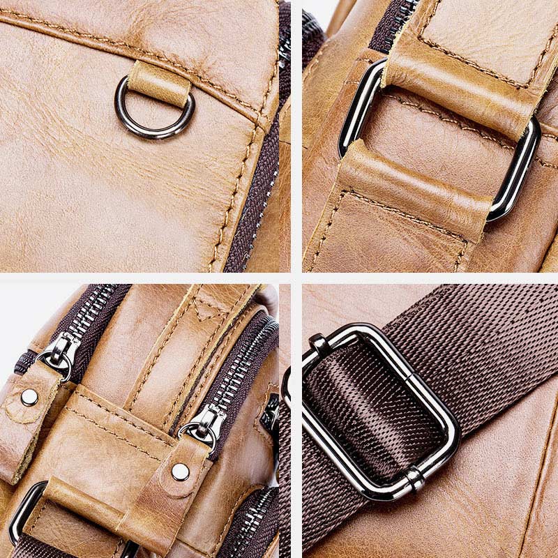 Hochwertige Retro-Business-Umhängetasche mit mehreren Taschen