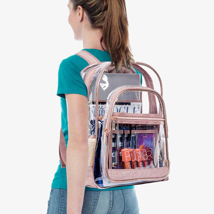 Rucksack für Frauen einfacher PVC transparenter Jelly Teenager Day Pack