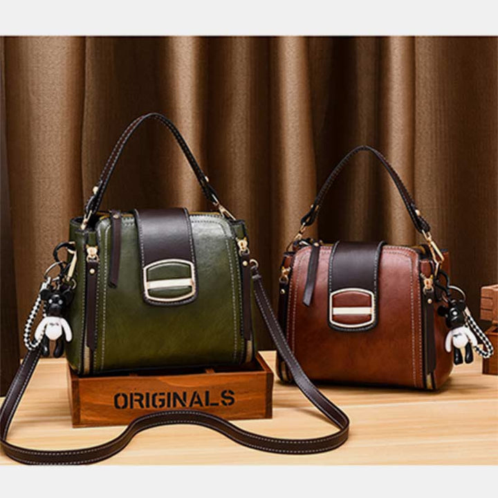 Top-Griff-Tasche für Damen, täglicher Einkaufsbeutel, Umhängetasche aus Leder