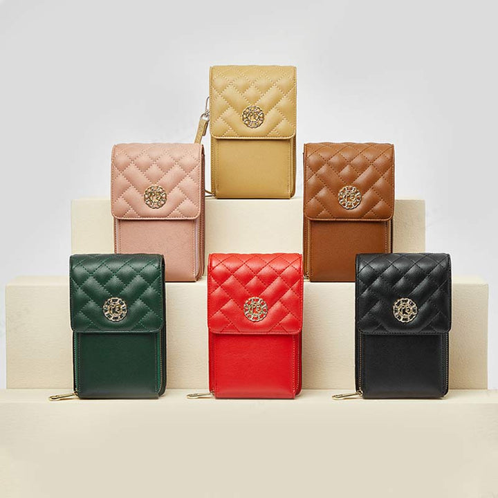 PU Crossbody Handytasche für Damen Schultertasche Geldbörse
