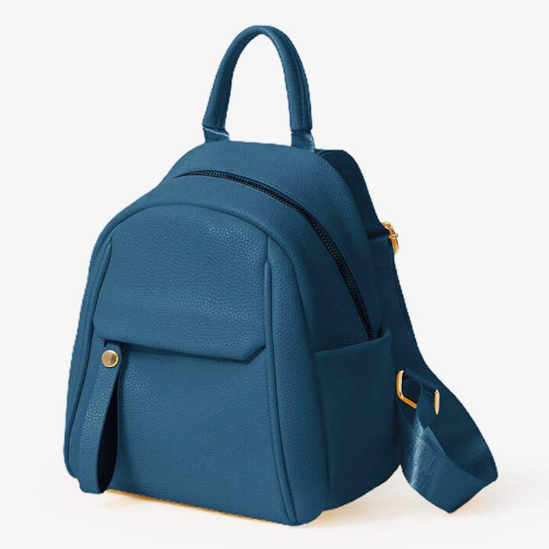Damen Mini Rucksack Kleiner Reiserucksack Casual PU Leder Tagesrucksack Geldbörsen