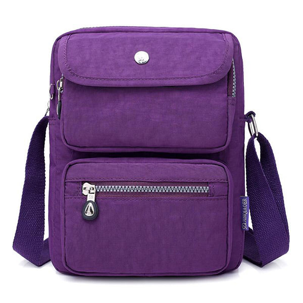 Umhängetasche aus Nylon mit mehreren Taschen