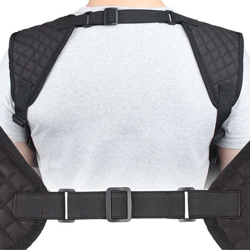Concealment Horizontales Schulterholster aus schwarzem Nylon mit Magazintasche