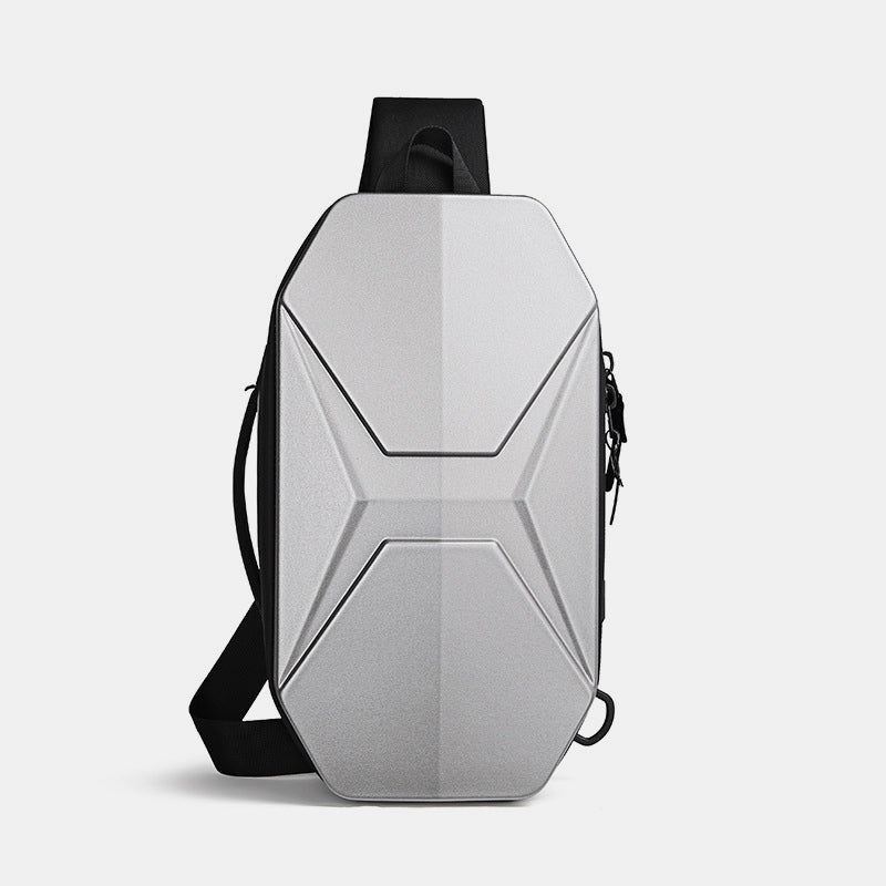Modische Schultertasche für Herren, wasserdicht, robust, mit USB-Ladeanschluss