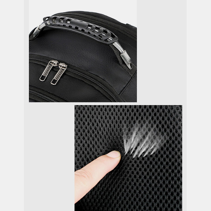 Extragroßer Business-Laptop-Rucksack mit mehreren Taschen und USB-Ladegerät