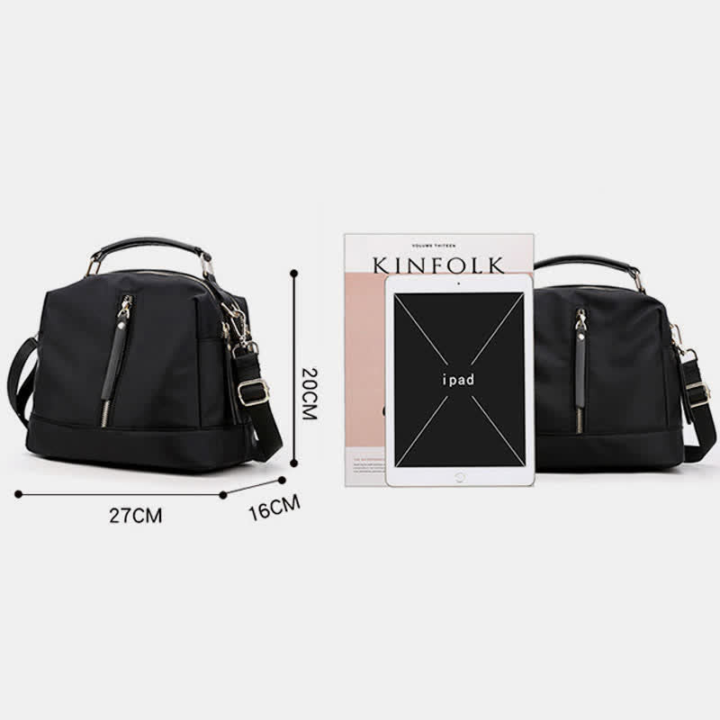 Kleine Umhängetasche mit Doppelreißverschluss, Handtasche für Damen, leichte Geldbörse