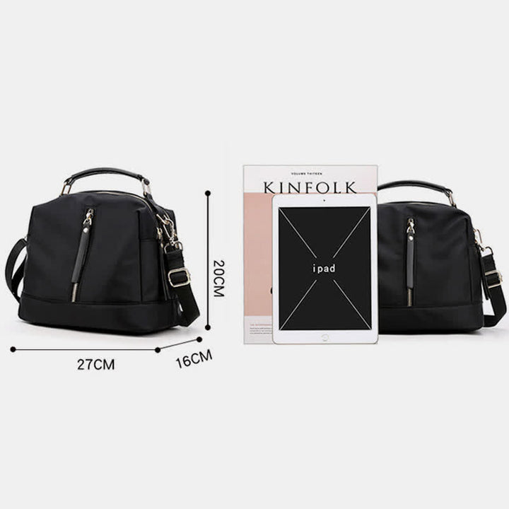 Kleine Umhängetasche mit Doppelreißverschluss, Handtasche für Damen, leichte Geldbörse
