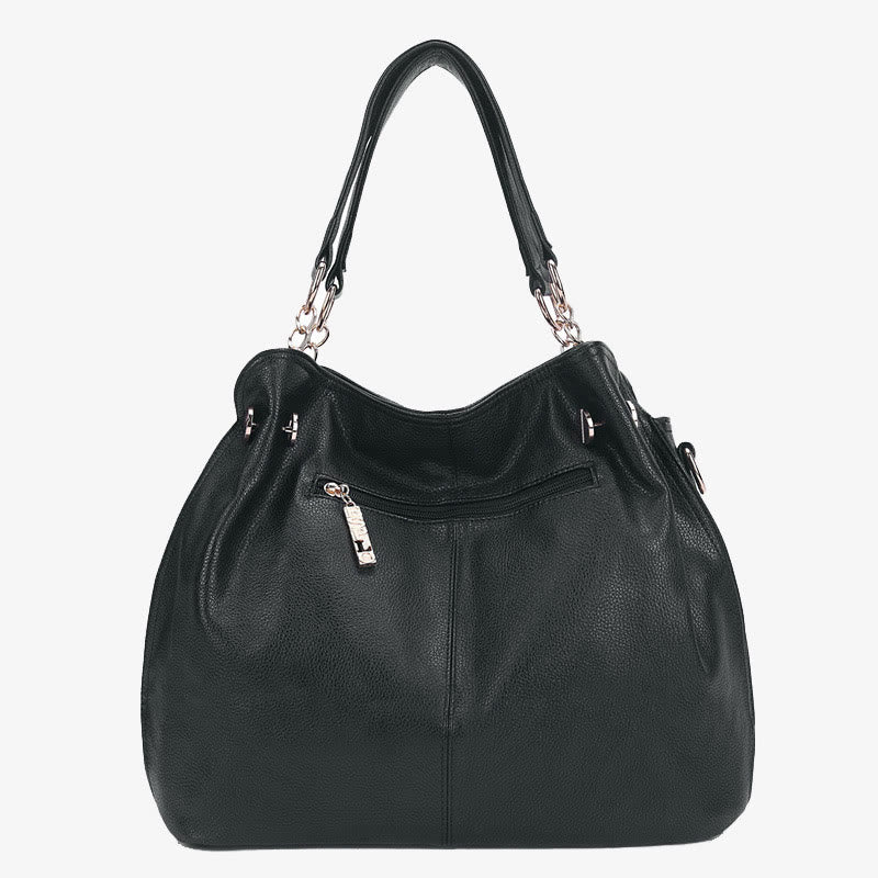 Glänzende Schlangenhaut-Grain-Tasche für Damen aus echtem Leder