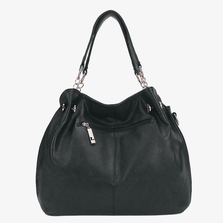 Glänzende Schlangenhaut-Grain-Tasche für Damen aus echtem Leder