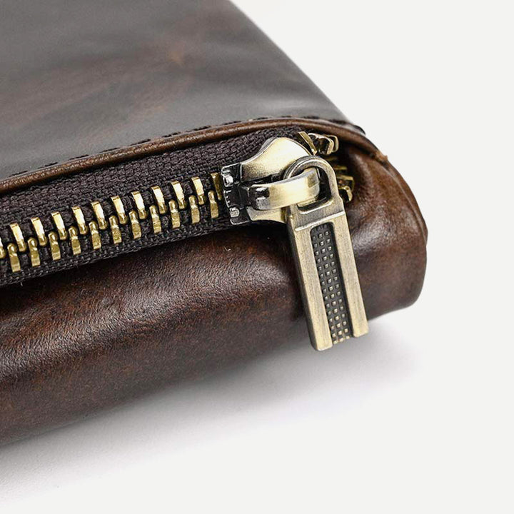 Retro Herren Leder Geldbörse Bifold Design Schlank Halter 6-10 Karten