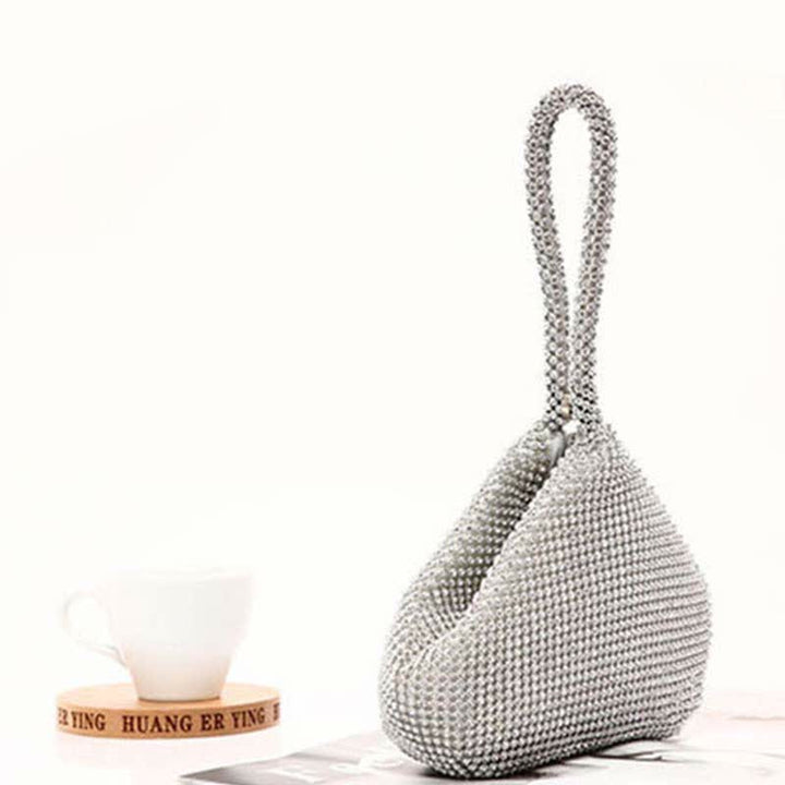 Strass-Abendtaschen, Clutch, glitzernde Gitter-Dreiecksgeldbörsen für Frauen und Mädchen
