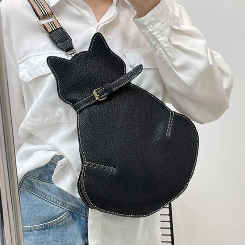 Süße Schultertasche aus PU-Leder in Katzenform für Damen