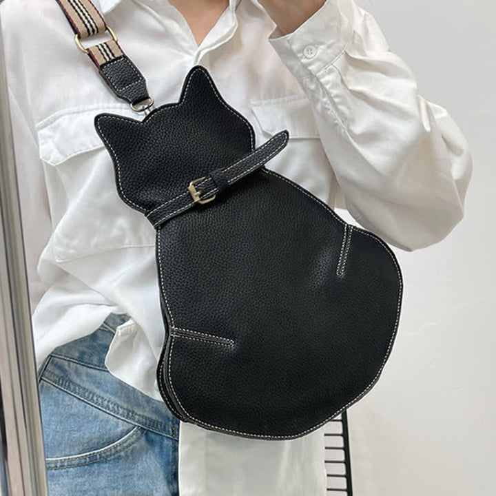 Süße Schultertasche aus PU-Leder in Katzenform für Damen