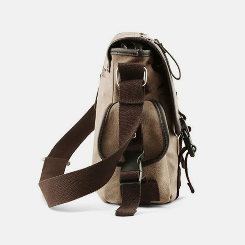 Canvas Messenger Bag Vintage Crossbody Schultertasche Laptoptasche Aktentasche