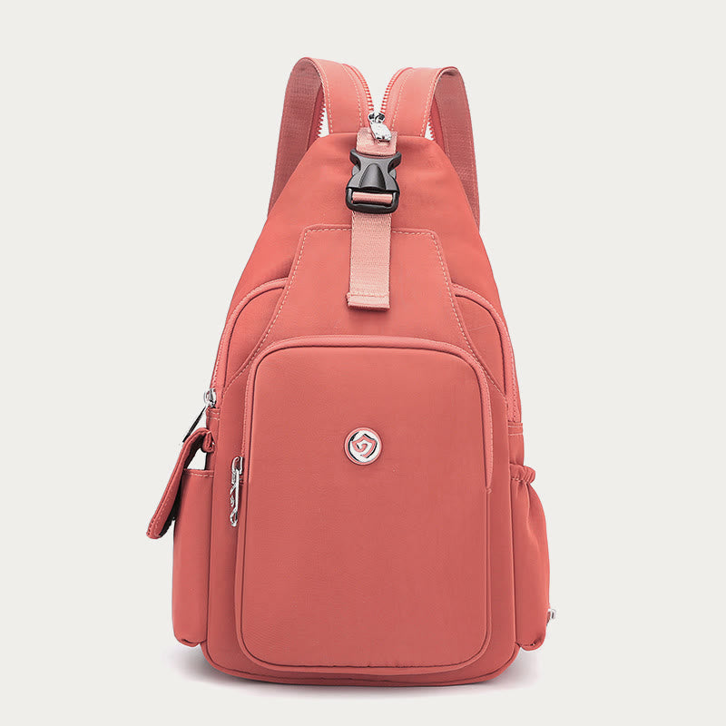 Multifunktionale Schultertasche für Damen, tragbarer wasserdichter Nylon-Rucksack