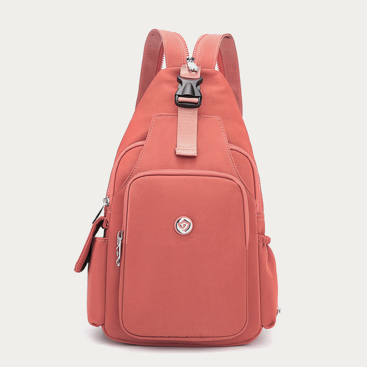 Multifunktionale Schultertasche für Damen, tragbarer wasserdichter Nylon-Rucksack