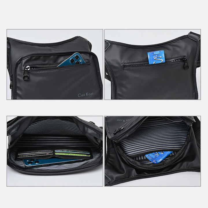 Einfache Messenger Bag mit breitem Riemen, leistungsstarke Umhängetasche für Herren
