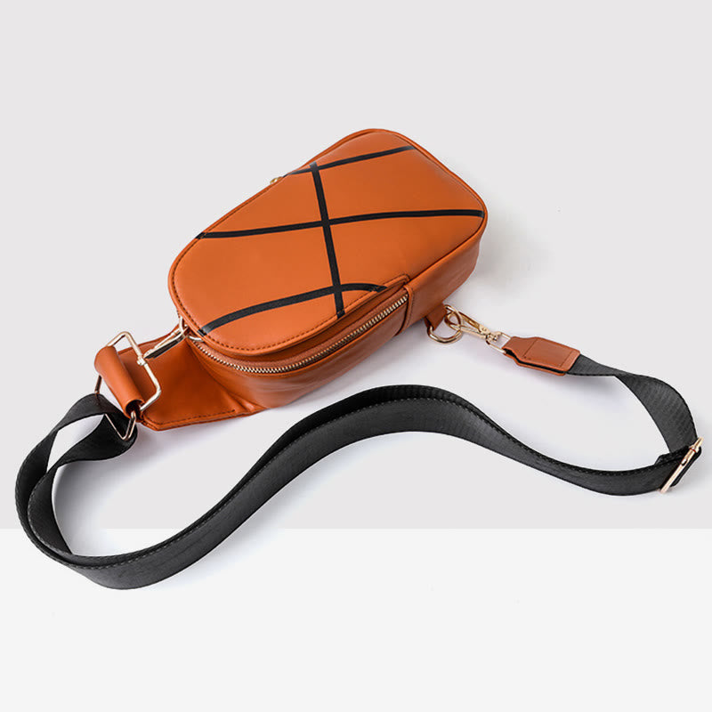 Schultertasche für Damen, Outing Sports Printing, Umhängetasche aus Leder