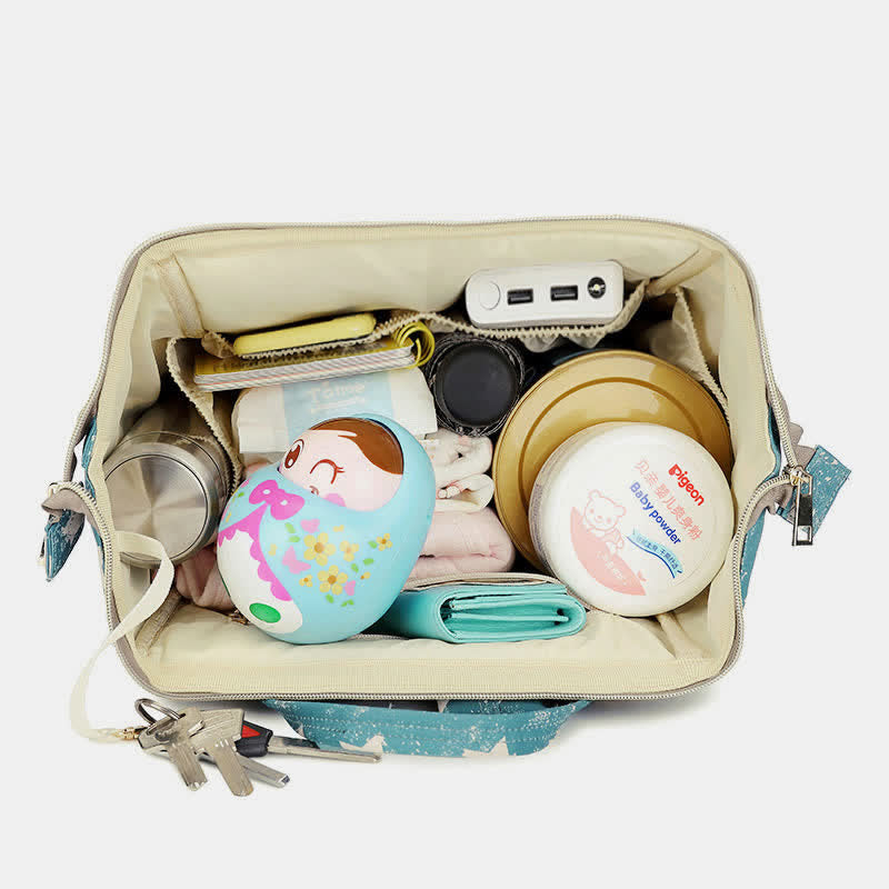 Wickeltasche Rucksack Multifunktions Wasserdicht Stilvoller Babyrucksack Mamatasche