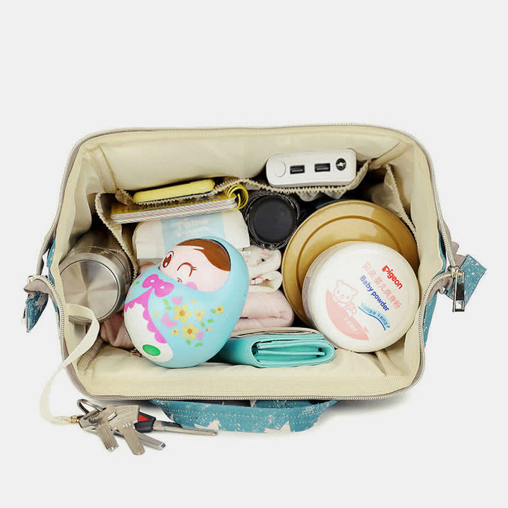 Wickeltasche Rucksack Multifunktions Wasserdicht Stilvoller Babyrucksack Mamatasche