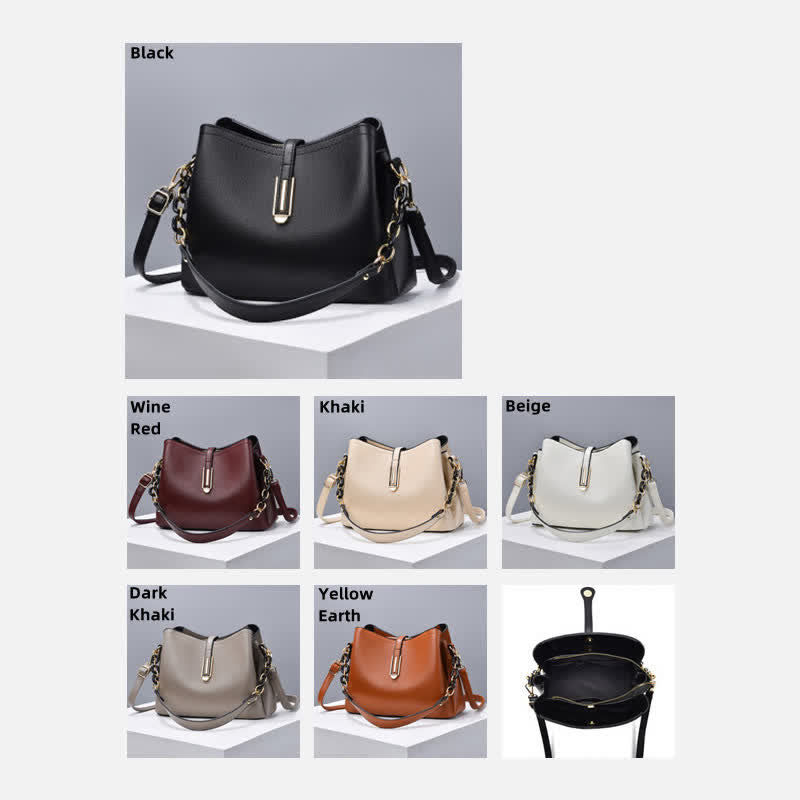 Umhängetasche für Damen, elegante Handtasche aus PU mit großem Fassungsvermögen