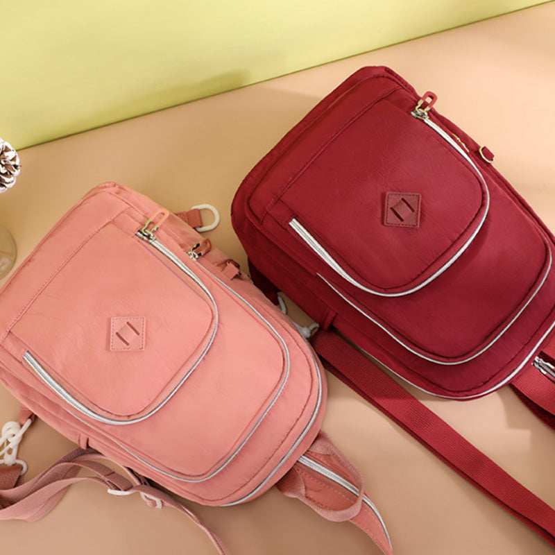 3-Wege-Verwendung Funktioneller Sling Bag-Rucksack für Frauen Leichter wasserdichter
