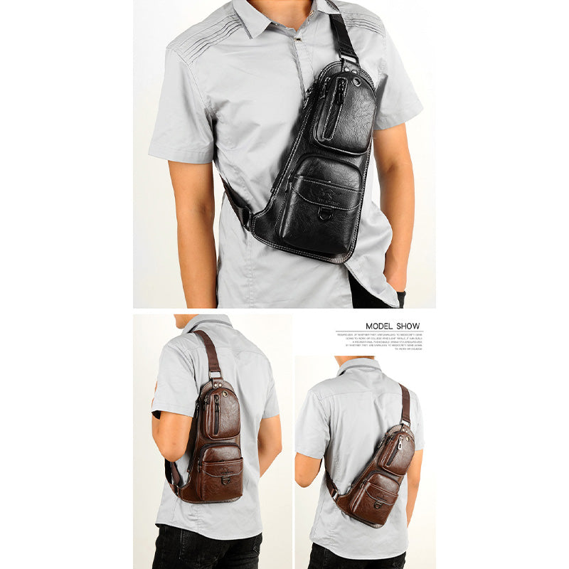Schultertasche, Rucksack für Herren, Umhängetasche, Brusttasche, Tagesrucksack, Outdoor-Reisen - image 7